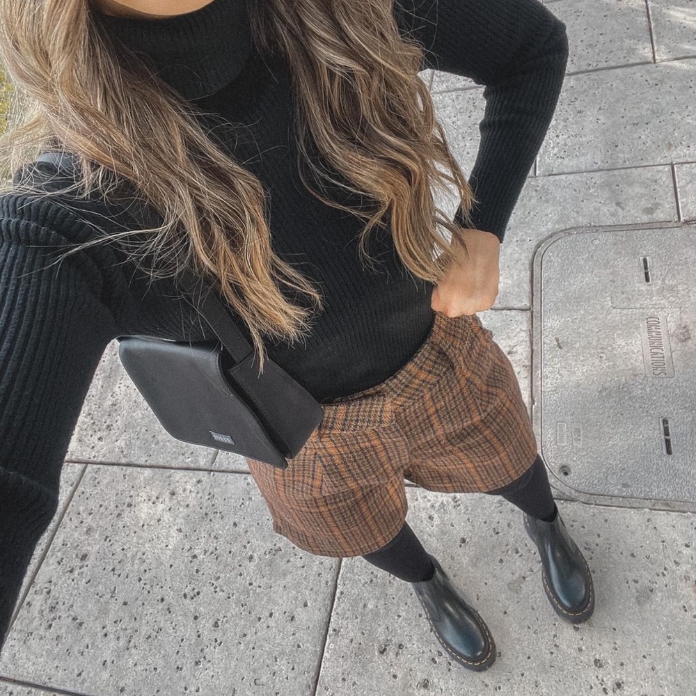 Brown Plaid Shorts (come with matching belt)